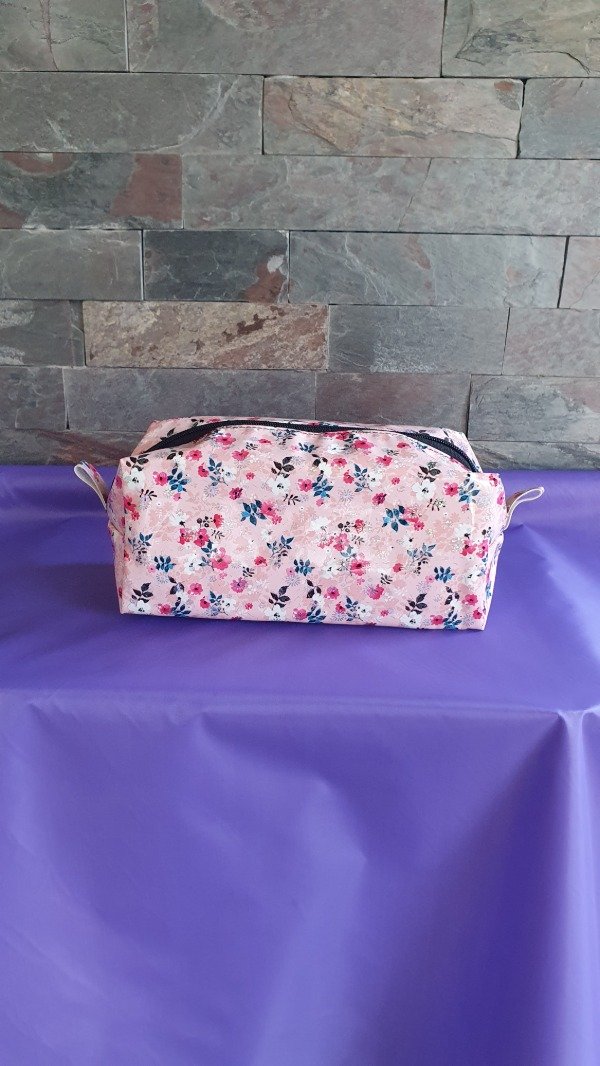 Producto - Cartuchera Rectangular Espejo Flores Rosa