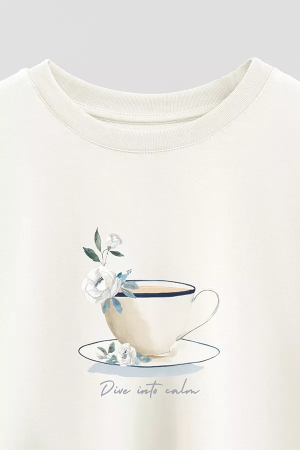 Producto - REMERA CROP ESTAMPADA COASTAL DIVE INTO CALM Natural - 1