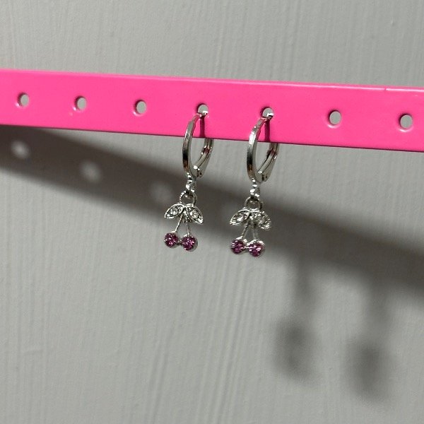 Producto - Aros cerecita rosa