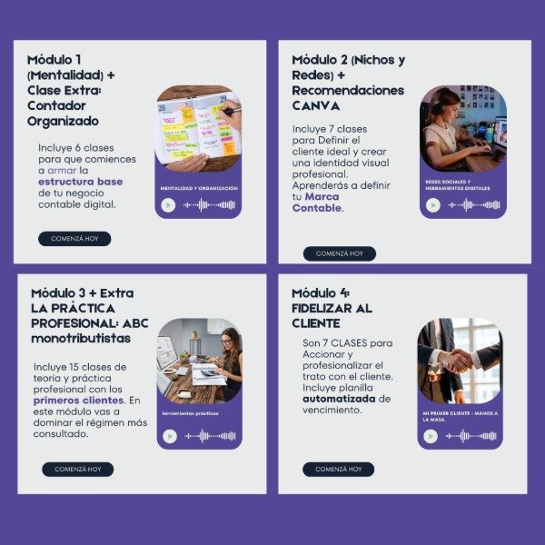 Producto - ACCESO A TODOS LOS MÓDULOS DE CURSOS