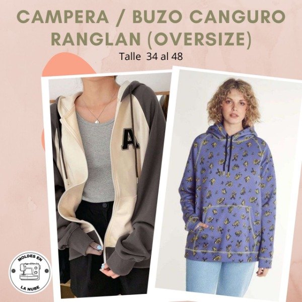 Producto - Campera/buzo Canguro Ranglan Oversize