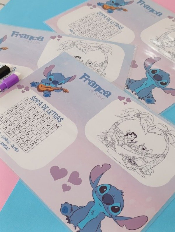 Producto - Individuales - Plastificados con juegos