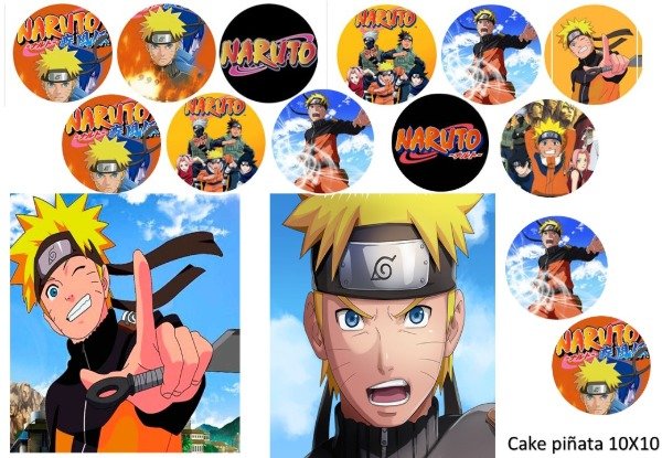 Producto - LAMINA TORTA RECTANGULAR O CAKE PIÑATA NARUTO GOKU