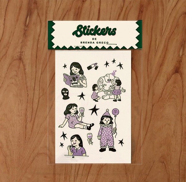 Producto - Plancha de Stickers b - Brenda Greco