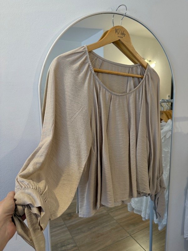 Producto - Blusa Melina beige lino - 0