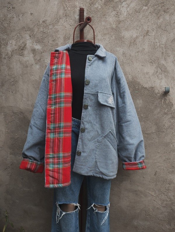 Producto - Campera Gris corderoy. (NUEVA)