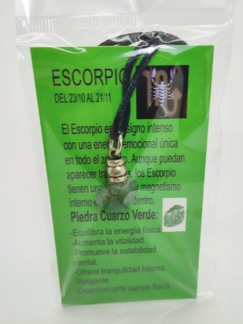 Producto - Collar con Dije de Piedra Natural - ESCORPIO