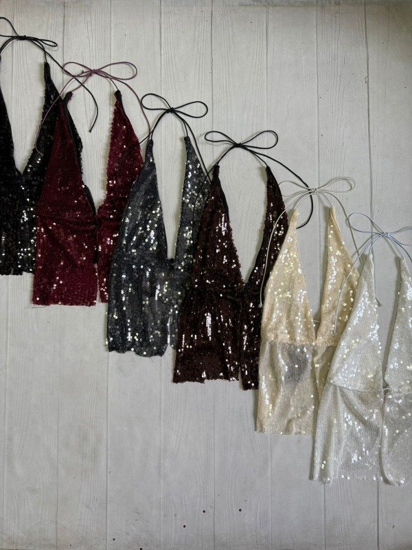 Producto - [5572] Top marilyn p/atar lentejuelas ''Ibiza''