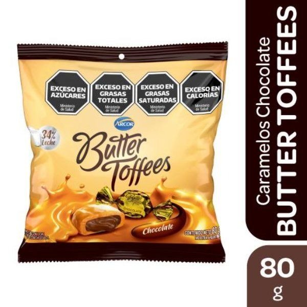 Producto - Caramelo Butter toffees 80grs chocolate