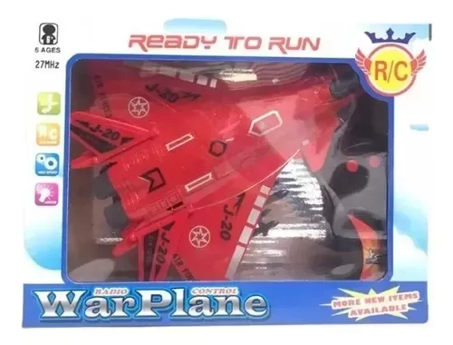 Producto - AVION A CONTROL REMOTO CON LUZ SONIDO MCA ROJO