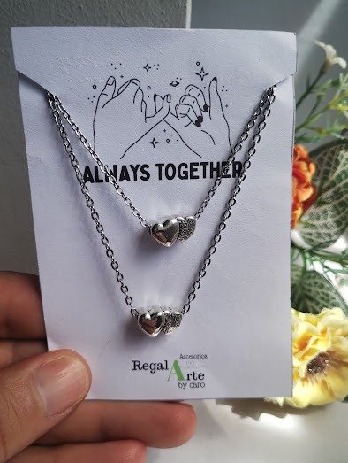 Producto - Cadenitas con corazón de amiga