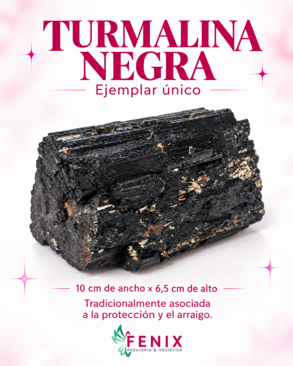 Producto - Turmalina Negra en Bruto  Ejemplar Único 10 x 6,5 cm