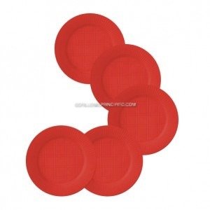 Producto - Plato Plástico Chico 17cm Rojo x50 Unidades