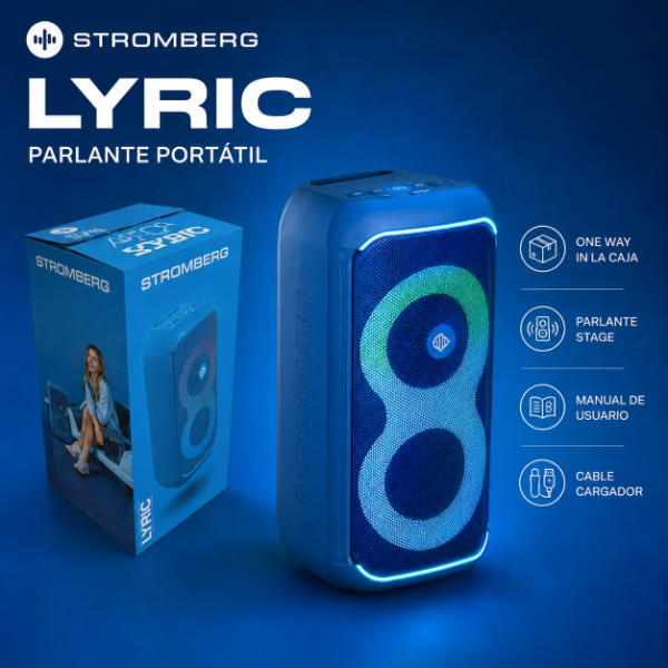 Producto - PARLANTE PORTÁTIL STROMBERG LYRIC AZUL