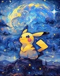 Producto - DIAMOND PAINTING 40X50 PIKACHU NOCHE ESTRELLADA