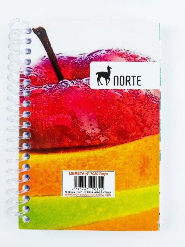 Producto - Libreta de Bolsillo 12 x 8 cm - 70 hojas rayadas - Norte