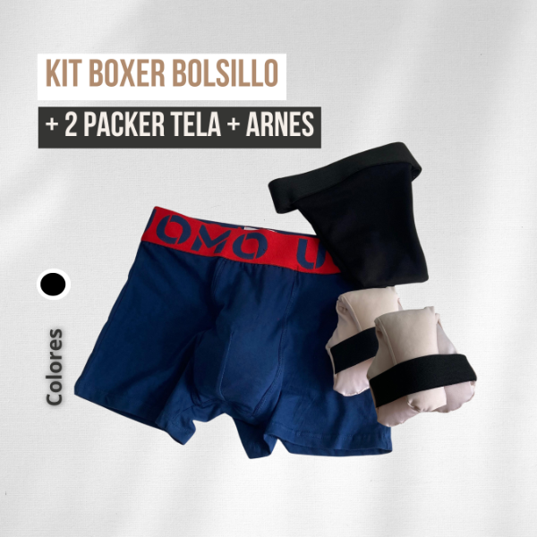 Producto - KIT BOXER BOLSILLO + 2 PACKER TELEA + ARNES