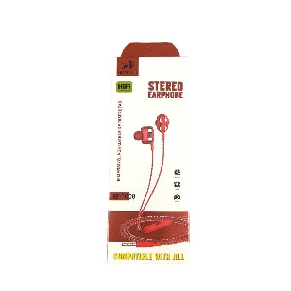 Producto - AURICULAR ROYALCELL ESTEREO MAYADO RE-1008