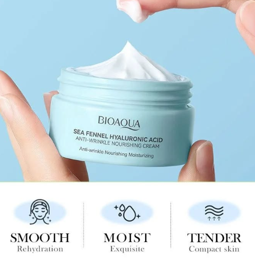 Producto - Crema facial Bioaqua ácido hialurónico e hinojo marino