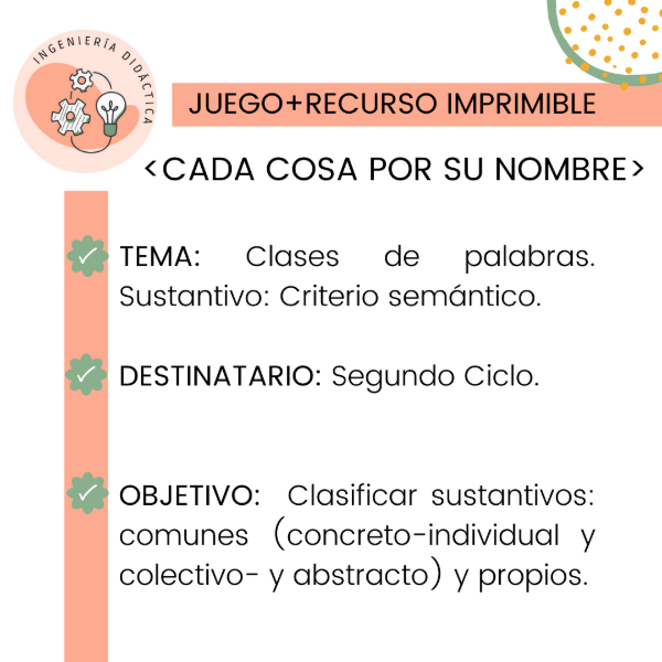 Producto - Cada cosa por su nombre