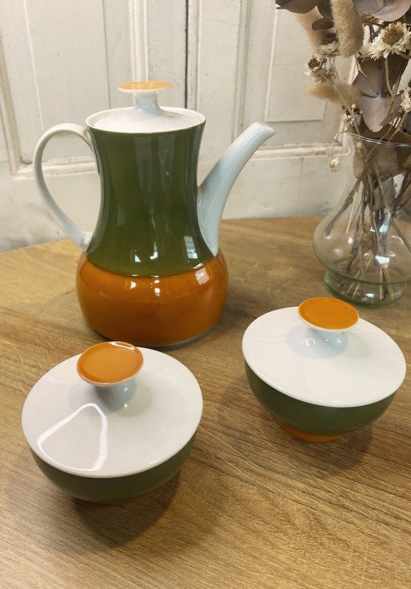 Producto - Set De Cafetera Y 2 Azucareras / Dulceras de porcelanas Alemanas