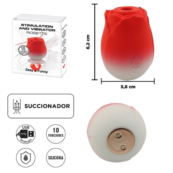 Producto - Succcionadro Rosette Sexy and Funny recargable 10 velocidades