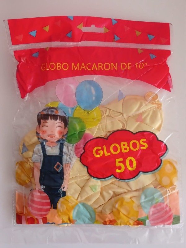 Producto - Globo Macaron 10" Pastel Amarillo x50 u.