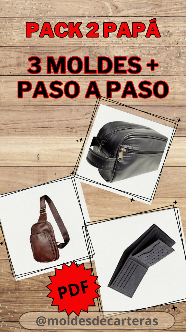 Producto - PACK 2 PAPÁ - 3 MOLDES + PASO A PASO PDF