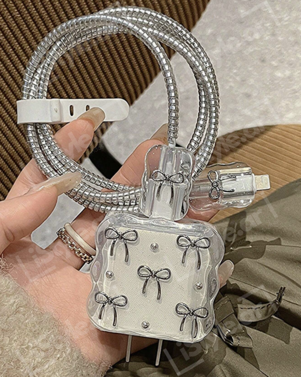 Producto - Protector de cargador moño glitter 5p