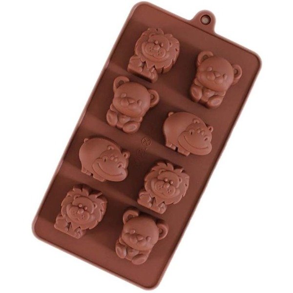 Producto - Molde Silicona Bombones Animalitos x8 Ideal P/ Velas Jabones (029S5)