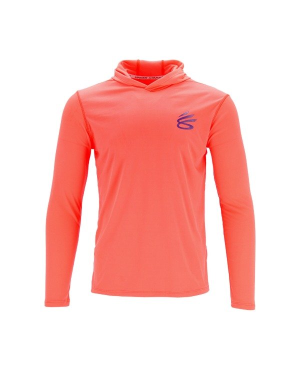 Producto - Buzo con capucha UA Curry Playoff Orange para hombre