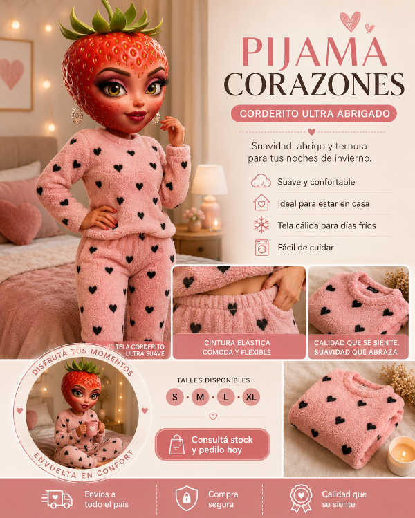 Producto - Pijama de corazones