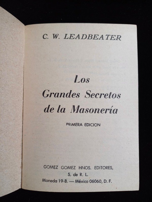 Producto - Los grandes secretos de la Masonería - C. W. Leadbeater - 2
