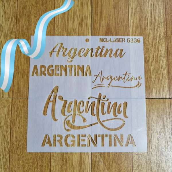 Producto - St 5336 de 15x15 cm Stencil Palabras  Argentina