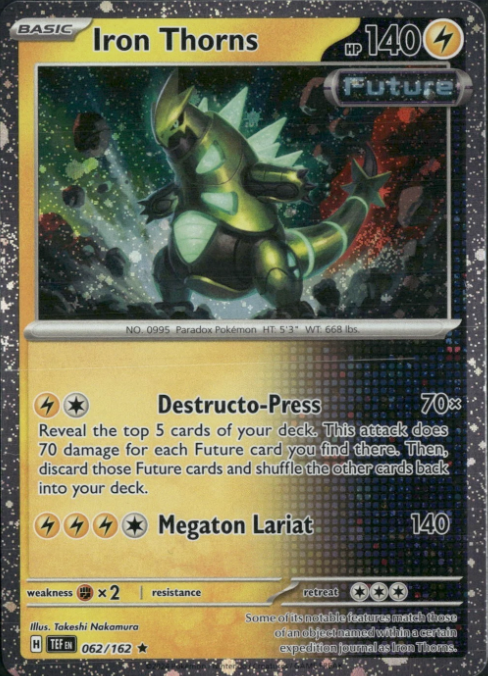 Producto - Iron Thorns - 062/162 - Temporal Forces - Holo Cosmos Promo