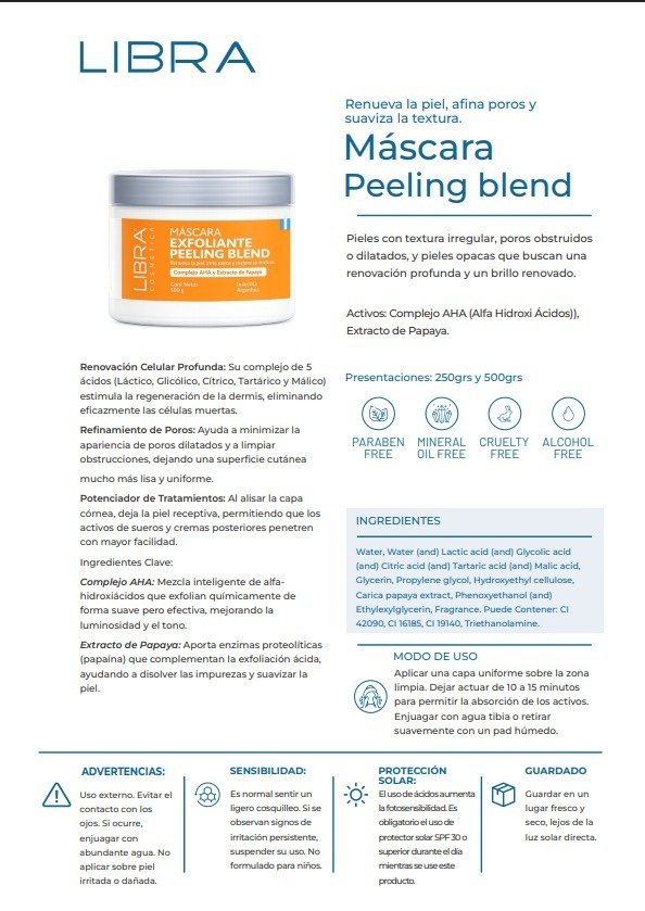 Producto - Libra Mascara Peeling Blend Papaya 250gr