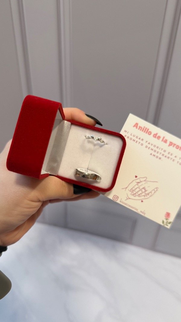 Producto - Caja anillos de la promesa- alianza y anillo corazones