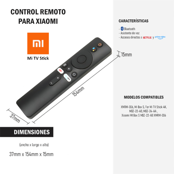 Producto - Control Remoto Para XIAOMI Mi Tv Stick (IRF311) - 2