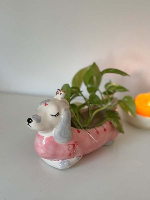 Producto - Maceta perro salchicha gatos