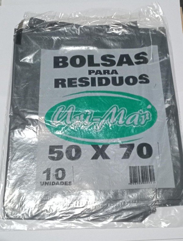 Producto - PAQ. BOLSA RESIDUOS 50X70 CM NEGRA 10 UNIDADES