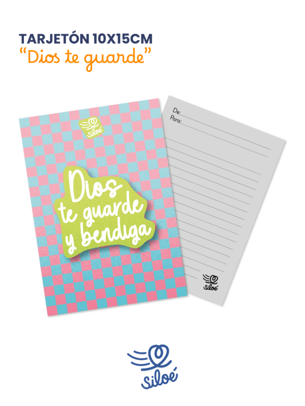 Producto - Tarjetón - "Dios te guarde y Bendiga"