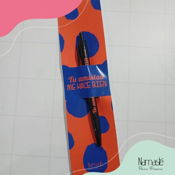 Producto - Birome Tu amistad me hace bien rojo Lollipop