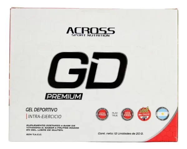 Producto - ACROSS GEL DEPORTIVO SIN CAFIENA X12 UNIDADES