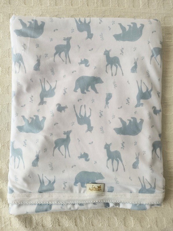 Producto - Manta doble Bosque celeste