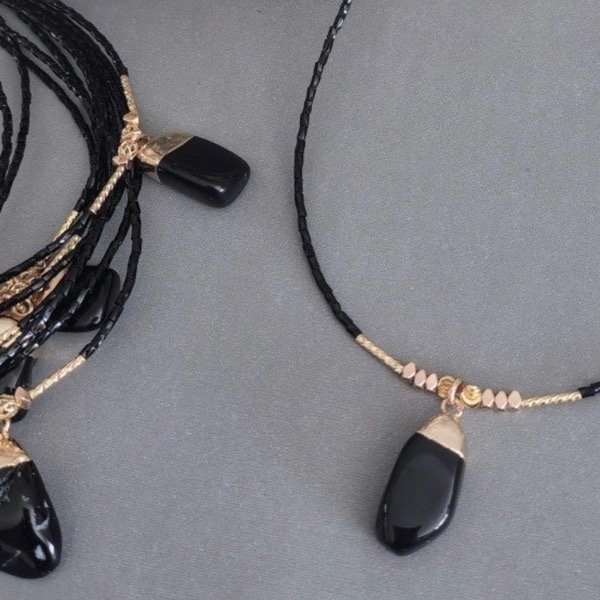 Producto - Colar Ocean Ónix Gold