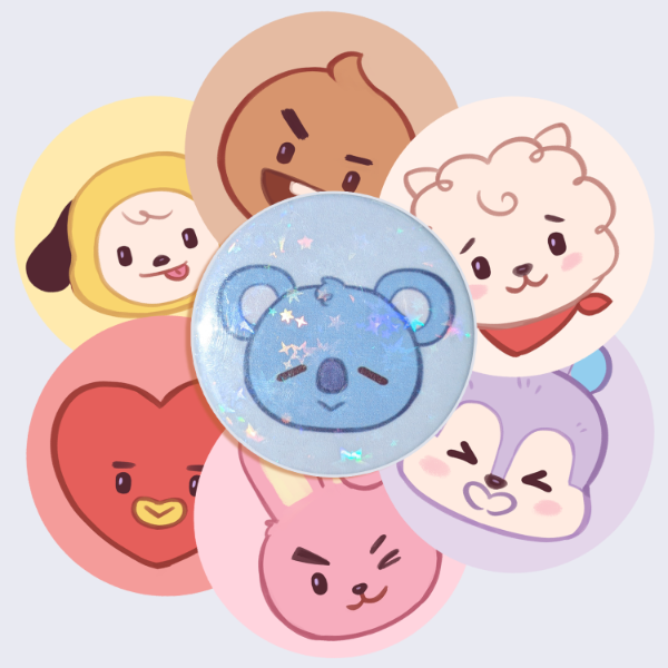 Producto - bt21 - pin holográfico