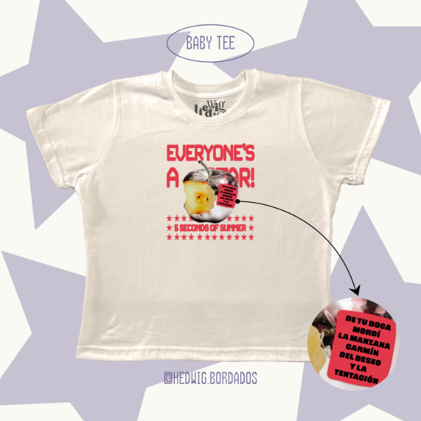 Baby tee 5SOS bite the apple #1 — imagen 4