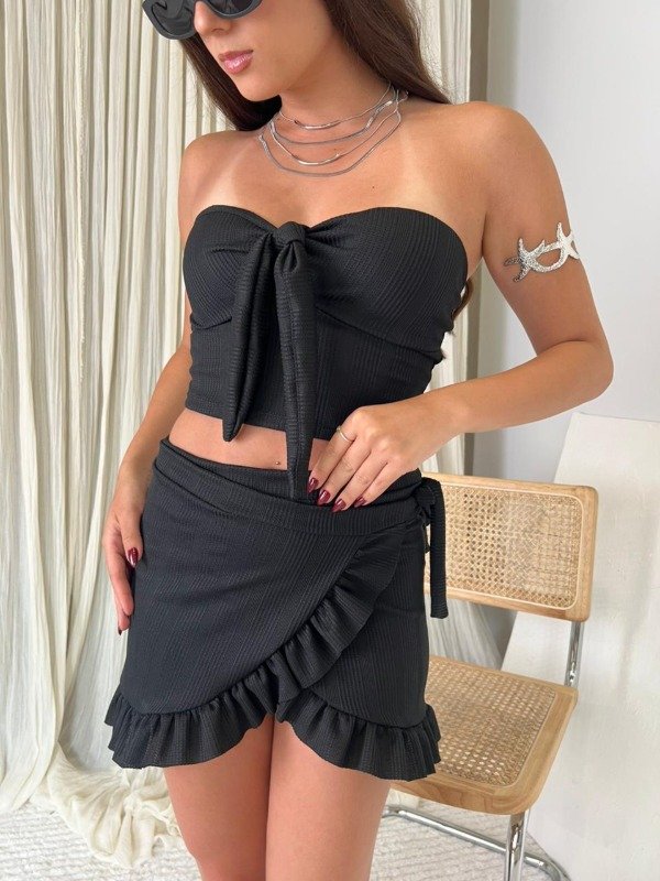 Producto - Top con tasa y nudo waffle