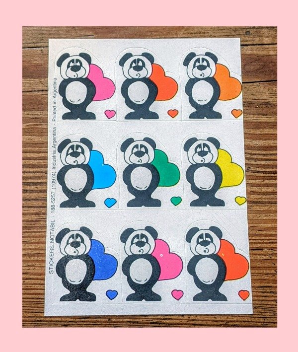 Producto - Plancha de stickers Pandas