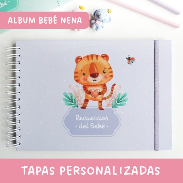 Producto - Album del Bebé Personalizado - Interior rosa y lila